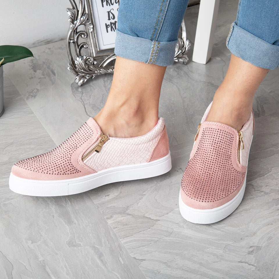 Adele Pink Fling Zip Gym Shoes