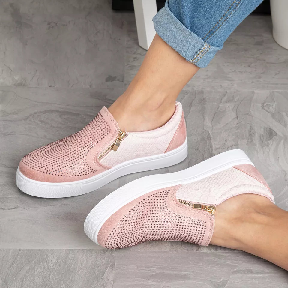 Adele Pink Fling Zip Gym Shoes