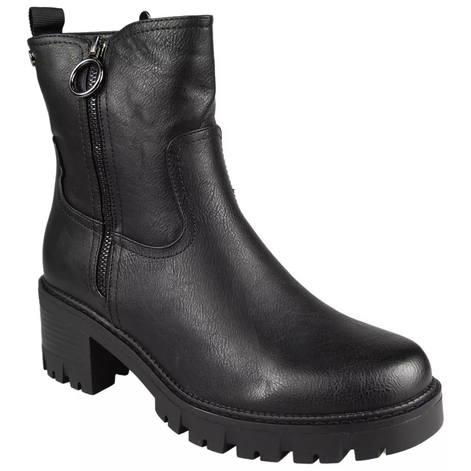 SIDNEY Black Ankle Work Dress Warm Shoes