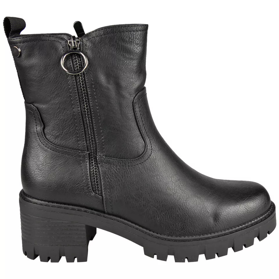 SIDNEY Black Ankle Work Dress Warm Shoes