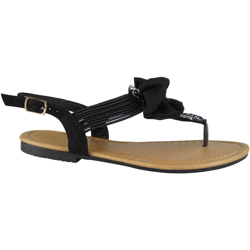 Conard Black T-Bar Flat Sandal