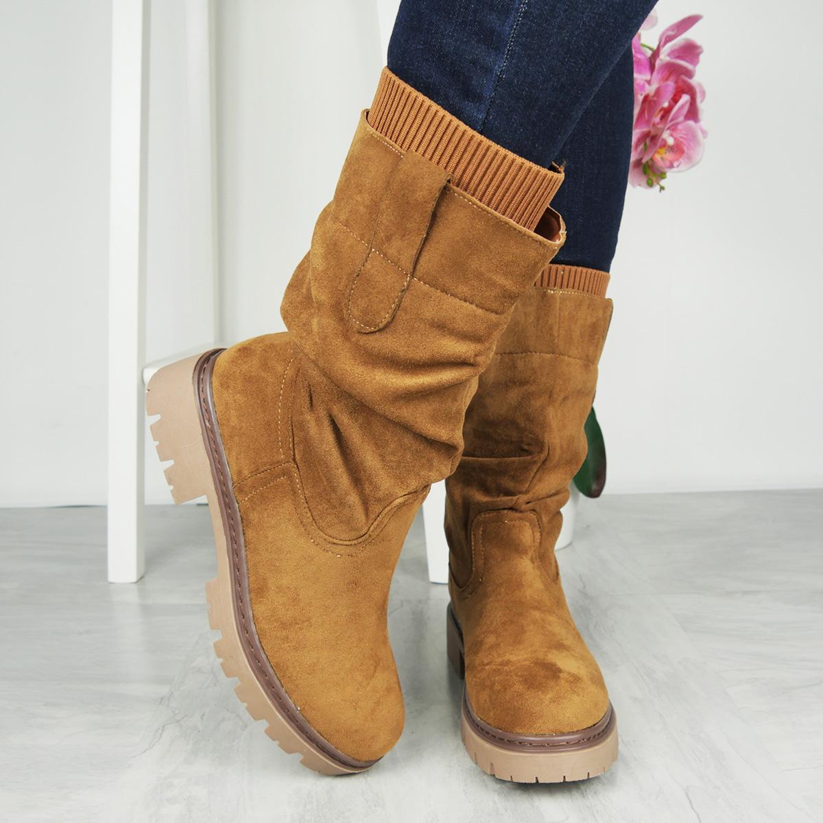 Women’s Faux Suede Fur Lined Winter Boots