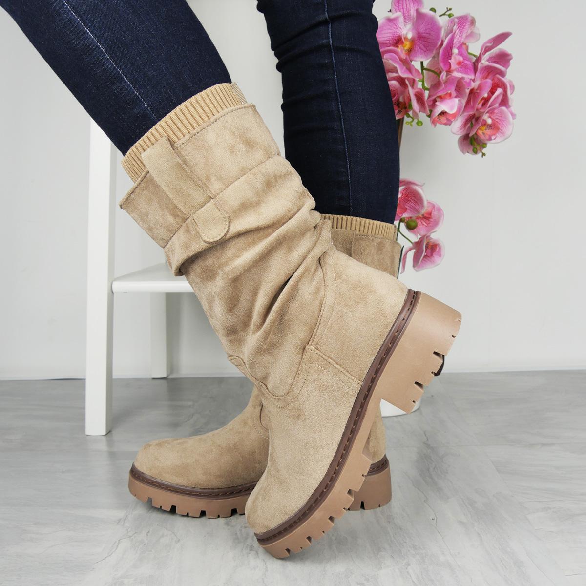 Women’s Faux Suede Fur Lined Winter Boots