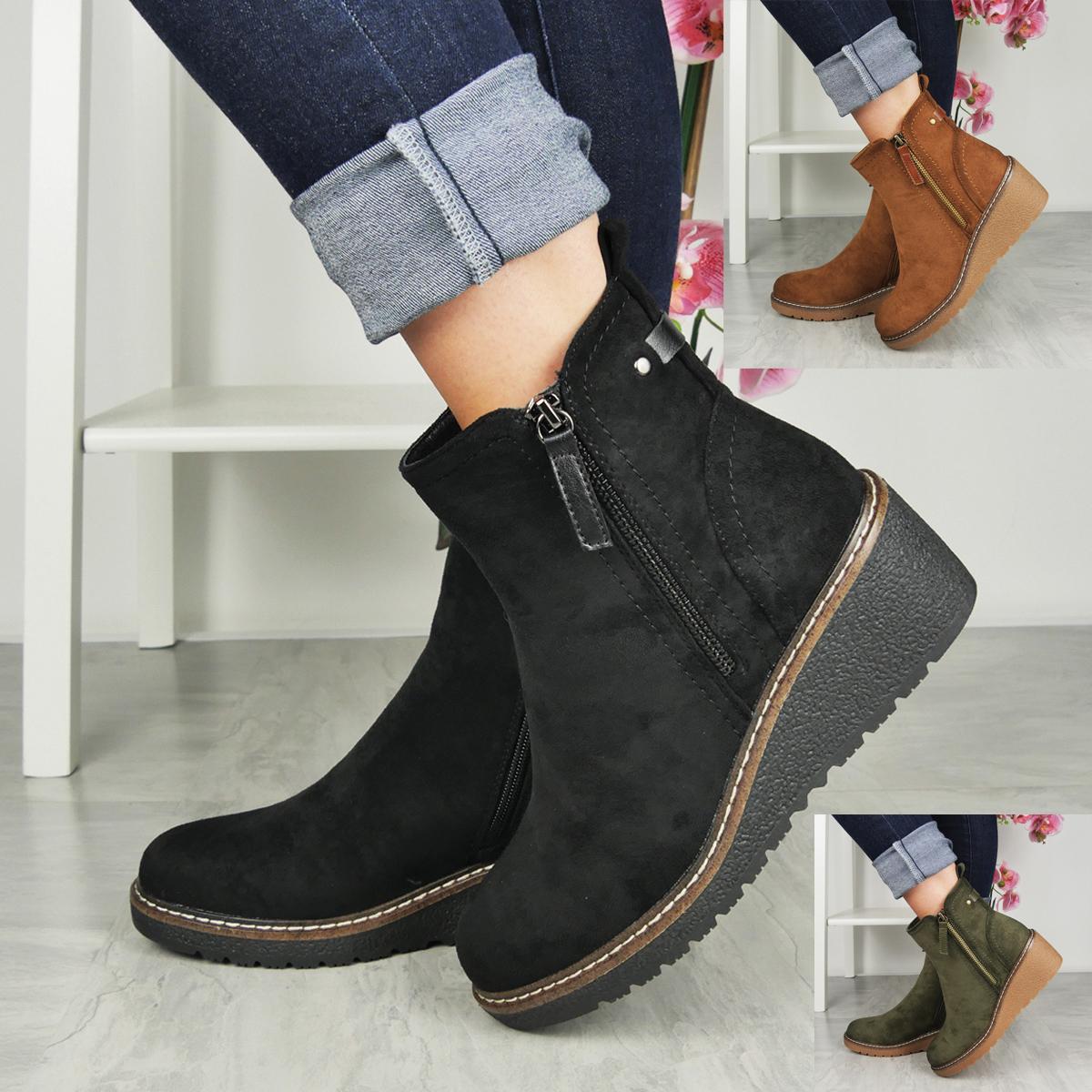 Ankle Wedge Boots