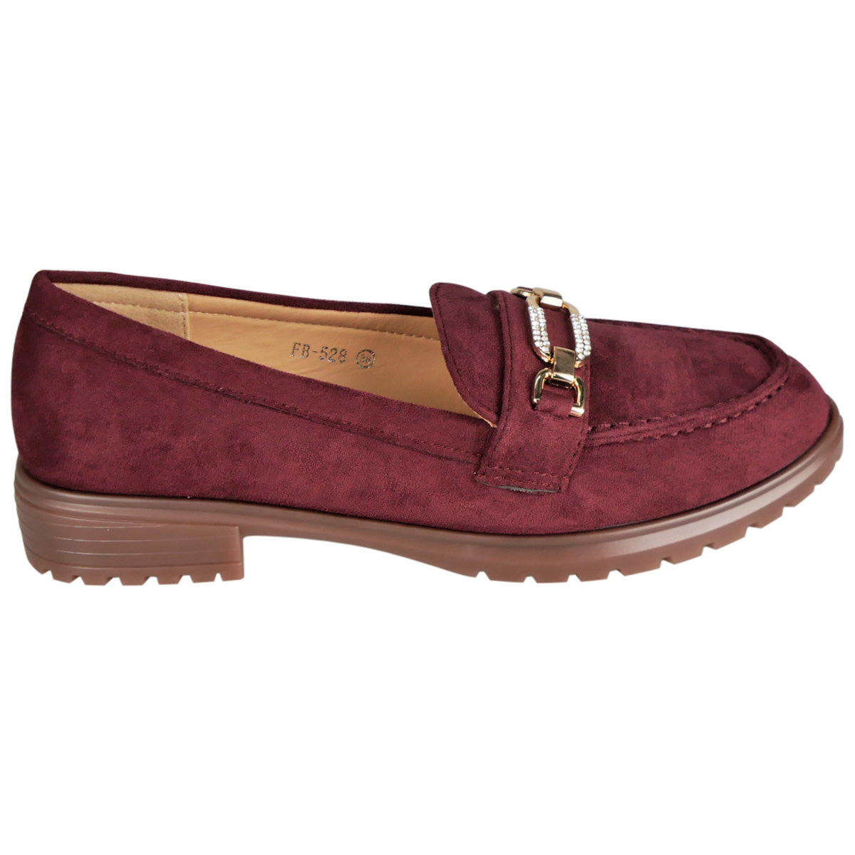 RACHEL Wine Slip On Comfort Smart Work School Loafers