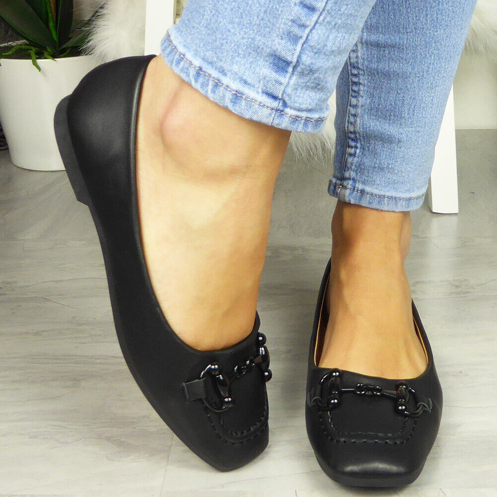 ZORA Black Loafers Cushion Flat Shoes
